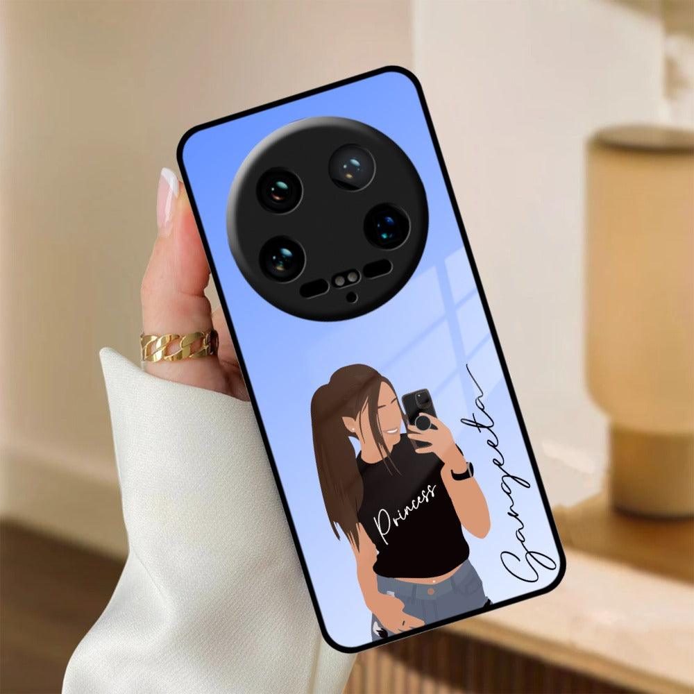 Mobile Girl Glass Case Cover For Redmi/Xiaomi - ShopOnCliQ