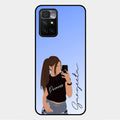 Mobile Girl Glass Case Cover For Xiaomi Redmi 10 Prime