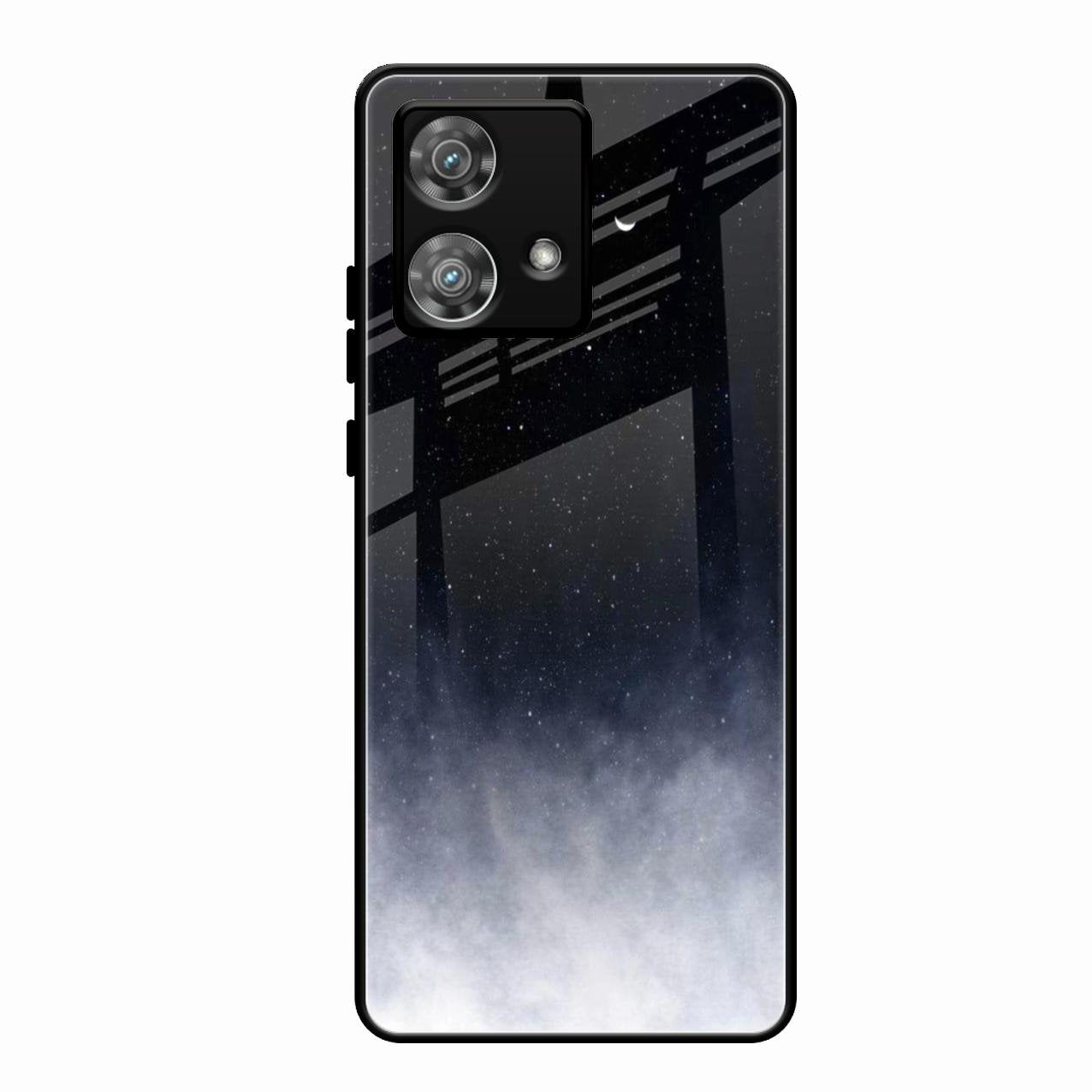 Moon Galaxy Glass Phone Case For Motorola Edge 40 5G