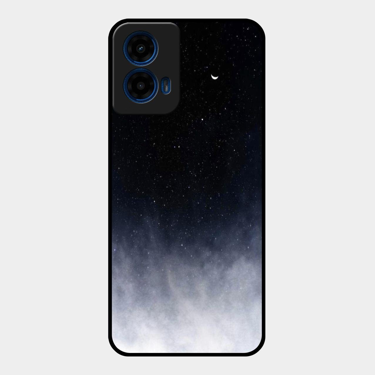Moon Galaxy Glass Phone Case For Motorola G45 5G