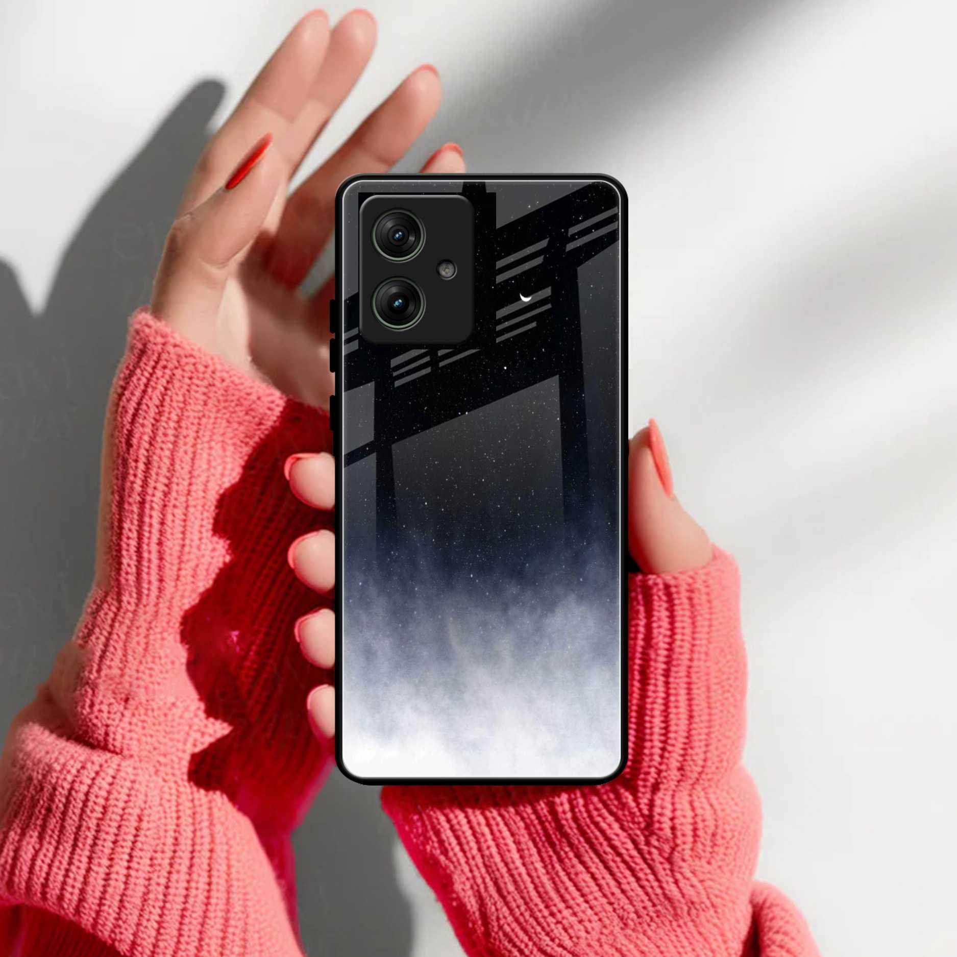 Moon Galaxy Glass Phone Case For Motorola