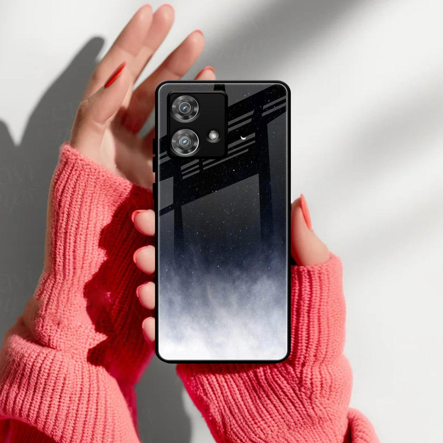 Moon Galaxy Glass Phone Case For Motorola