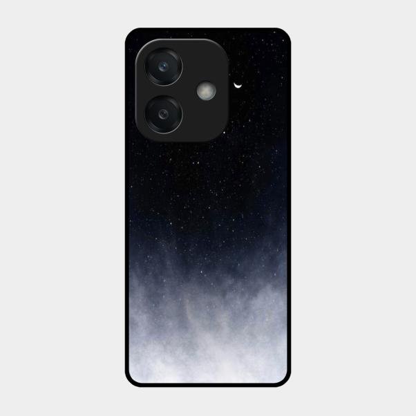 Moon Galaxy Glass Phone Case For Oppo A3X 5G