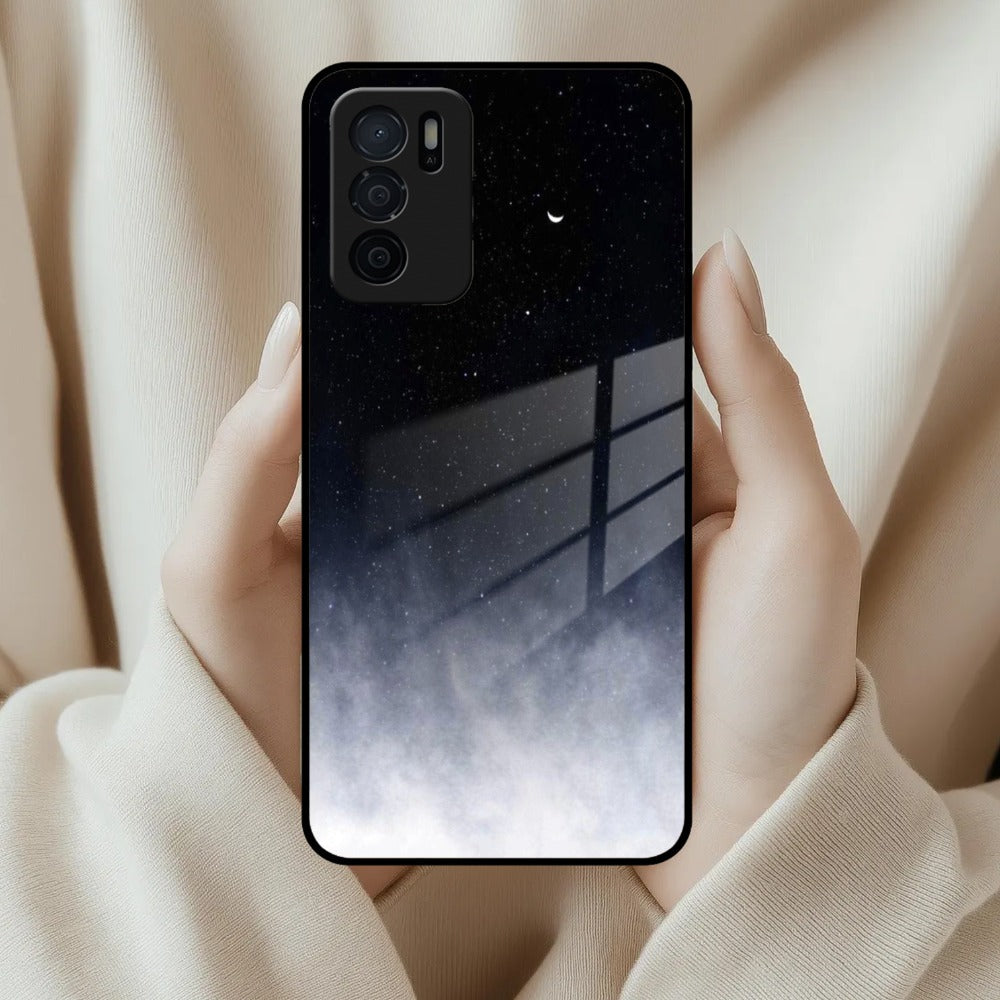 Moon Galaxy Glass Phone Case For Oppo