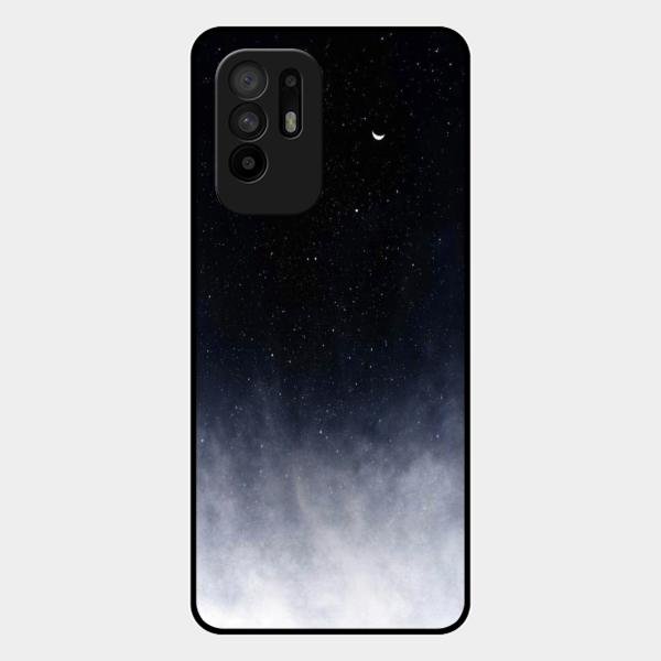 Moon Galaxy Glass Phone Case For Oppo F19 Pro Plus 5G