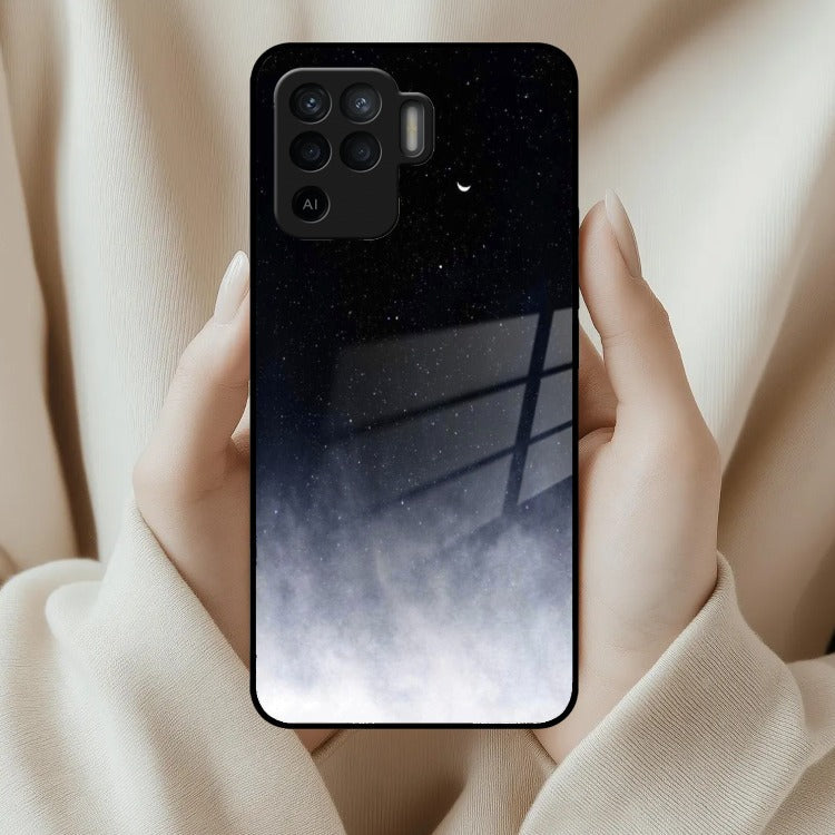 Moon Galaxy Glass Phone Case For Oppo