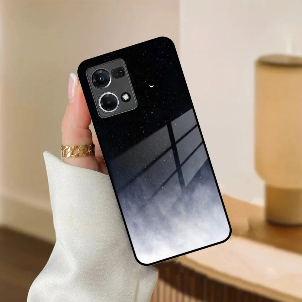 Moon Galaxy Glass Phone Case For Oppo - ShopOnCliQ