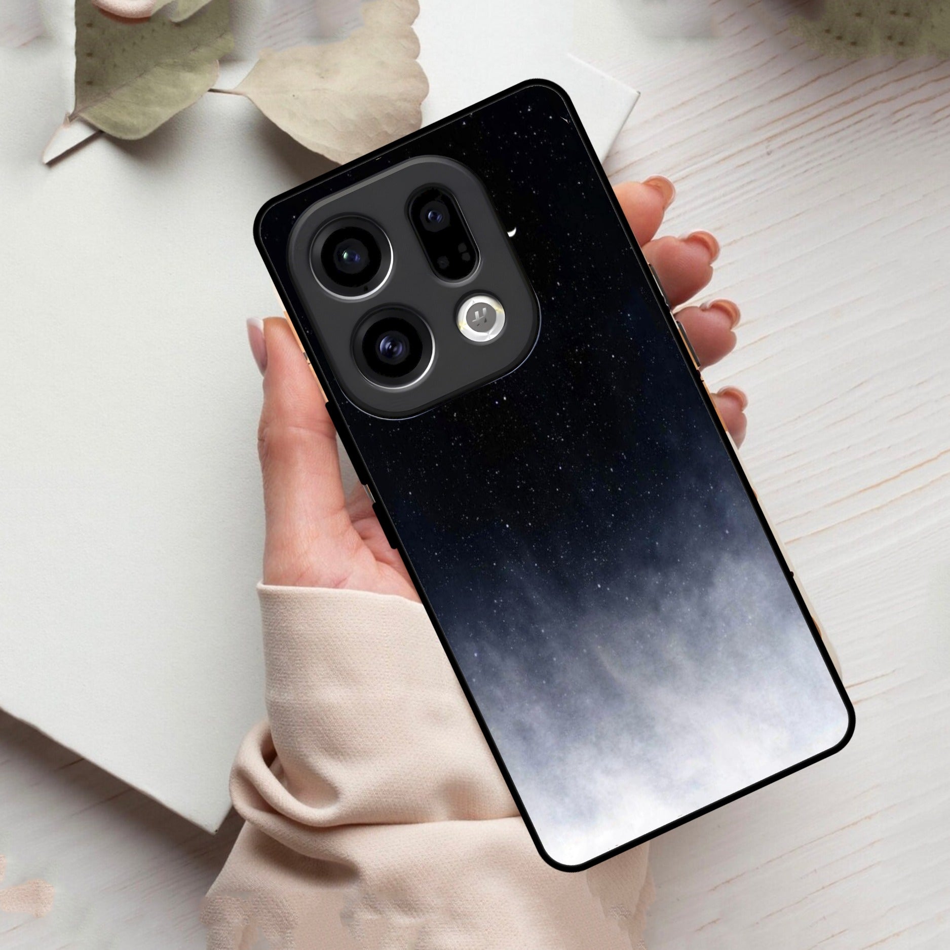 Moon Galaxy Glass Phone Case For Oppo