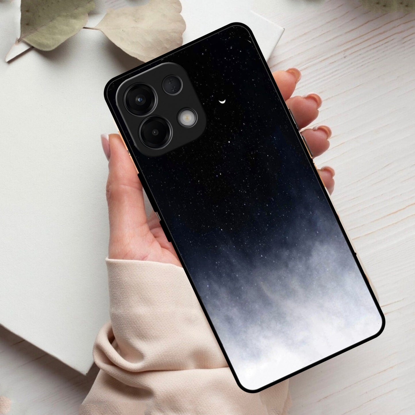 Moon Galaxy Glass Phone Case For Oppo