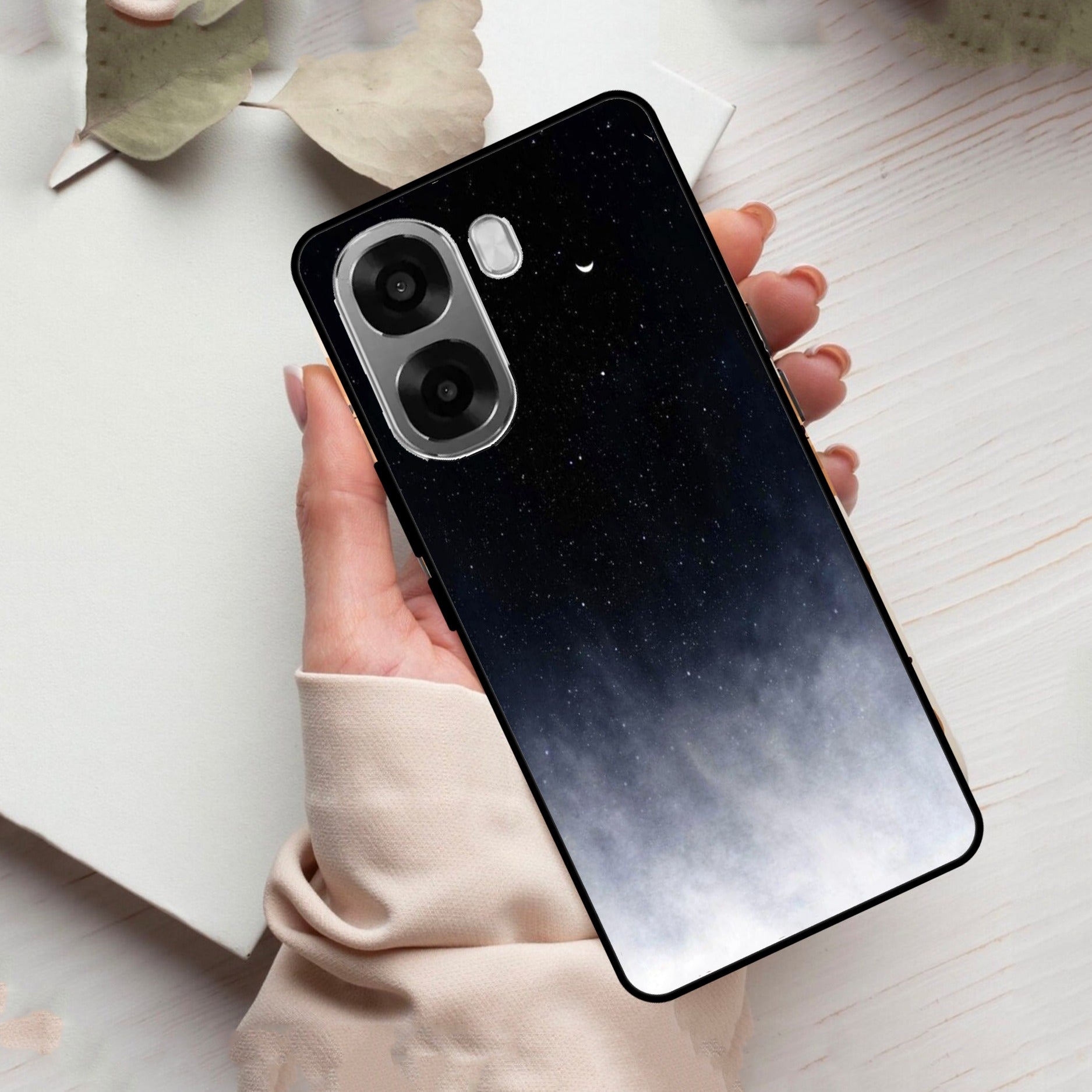 Moon Galaxy Glass Phone Case For Oppo