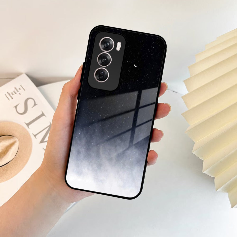 Moon Galaxy Glass Phone Case For Oppo