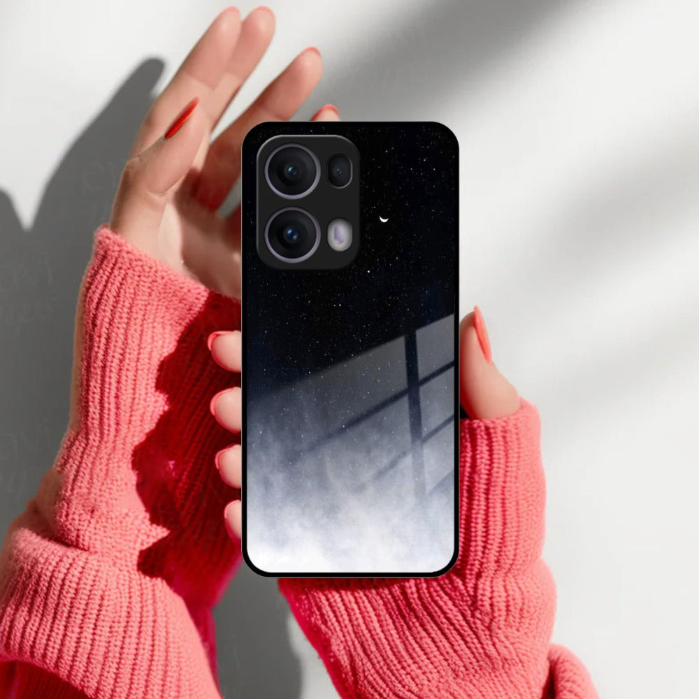 Moon Galaxy Glass Phone Case For Oppo