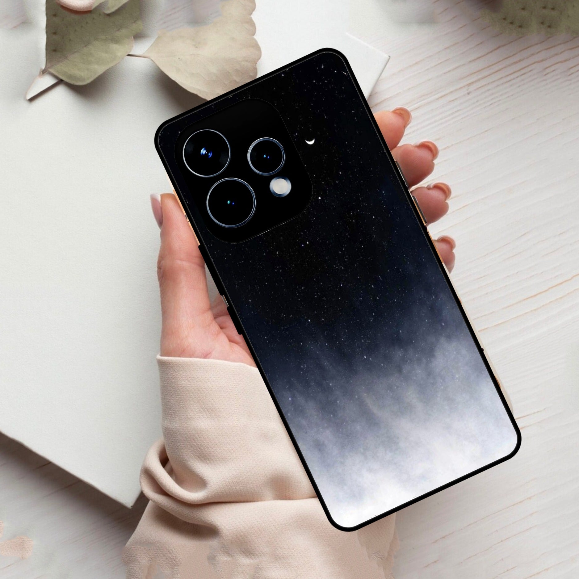 Moon Galaxy Glass Phone Case For Oppo