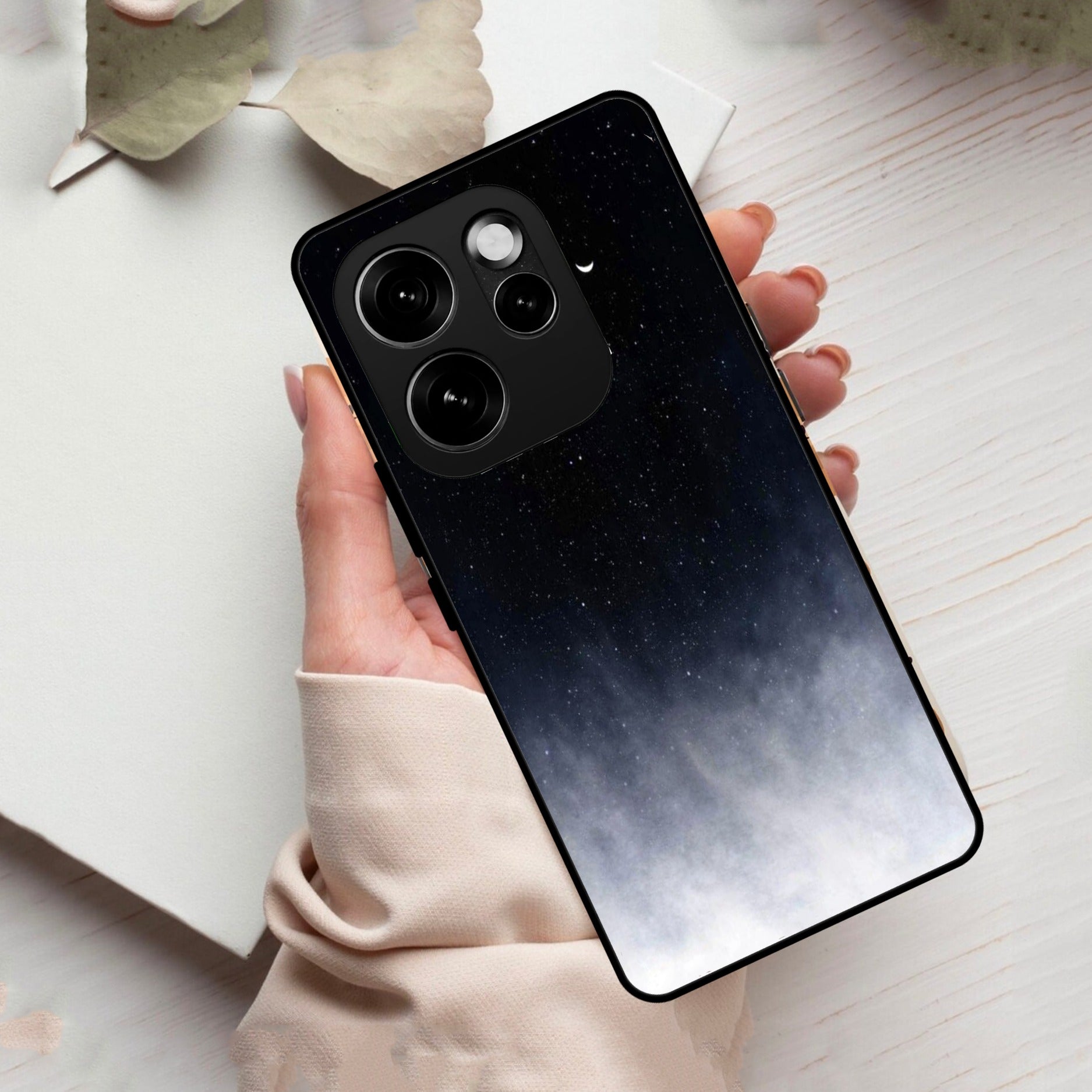 Moon Galaxy Glass Phone Case For Oppo