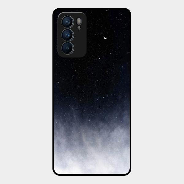 Moon Galaxy Glass Phone Case For Oppo Reno 6 5G