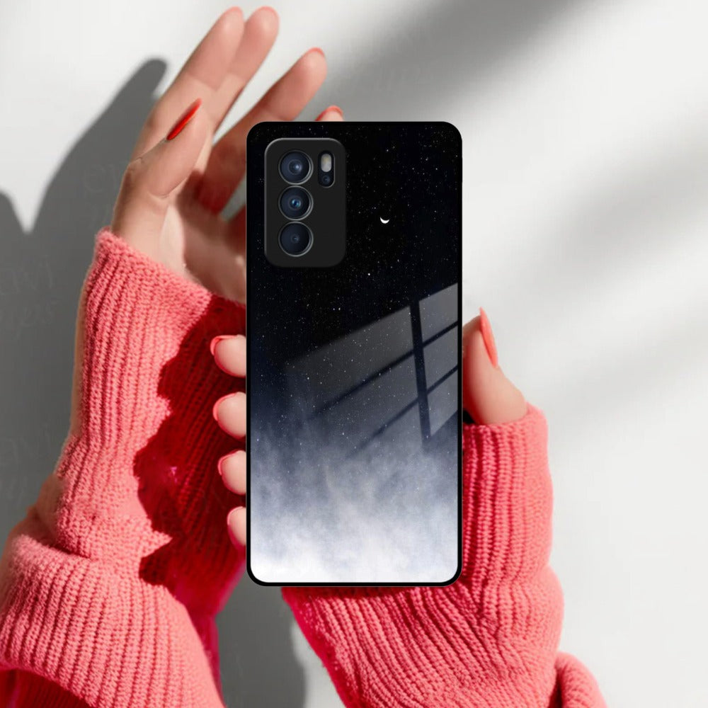 Moon Galaxy Glass Phone Case For Oppo
