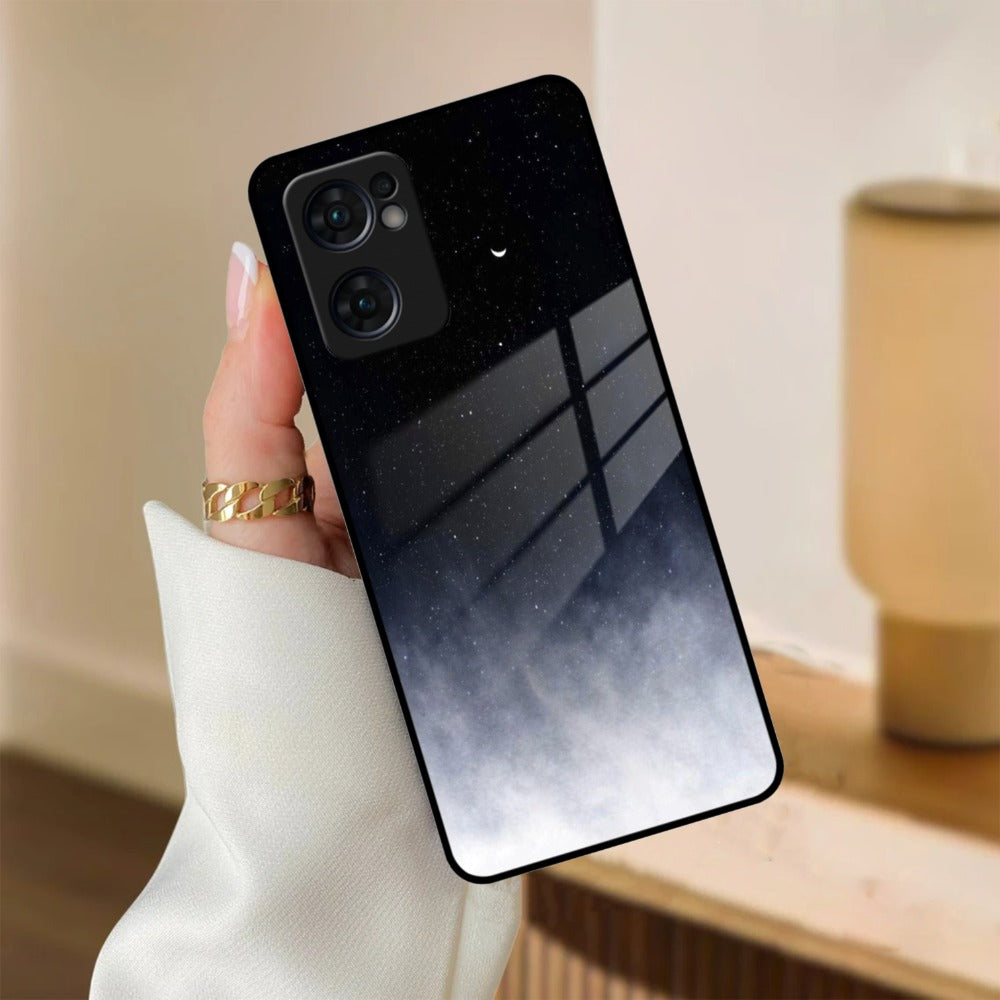 Moon Galaxy Glass Phone Case For Oppo