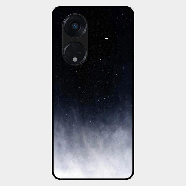 Moon Galaxy Glass Phone Case For Oppo Reno 8T 5G