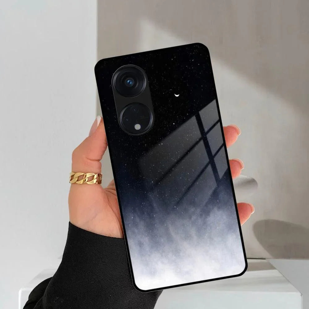 Moon Galaxy Glass Phone Case For Oppo - ShopOnCliQ
