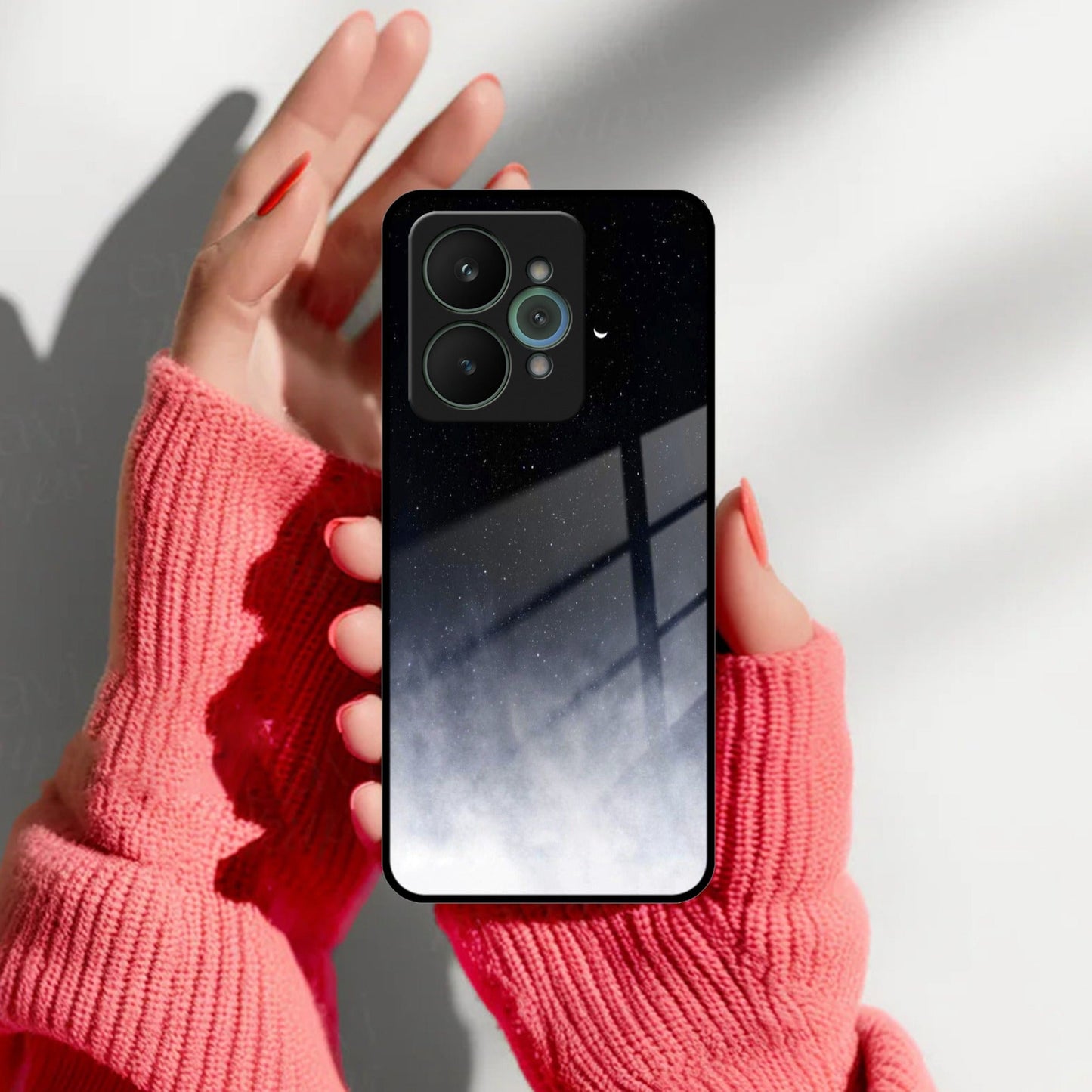 Moon Galaxy Glass Phone Case For Realme/Narzo