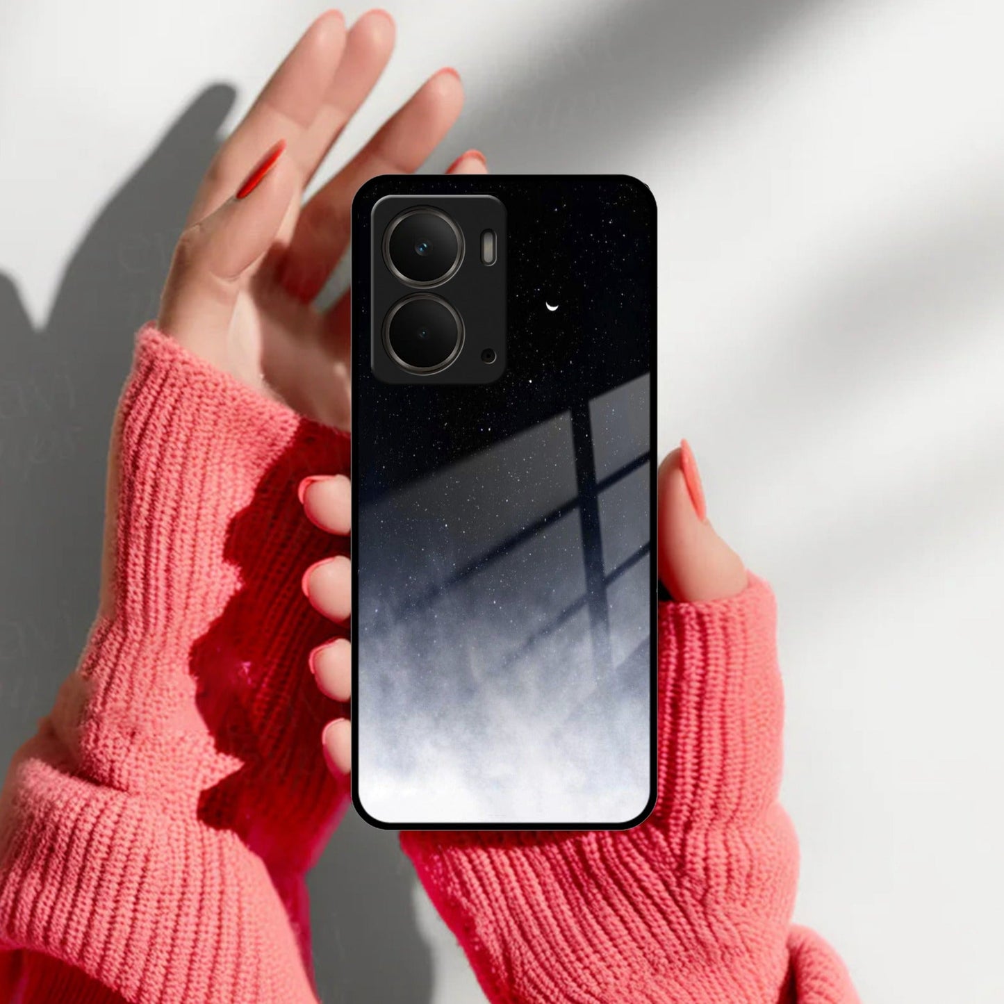 Moon Galaxy Glass Phone Case For Realme/Narzo