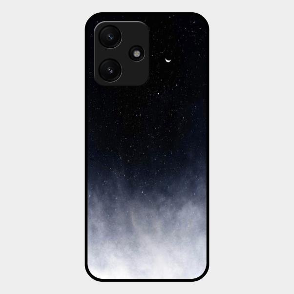 Moon Galaxy Glass Phone Case For Redmi 12 5G