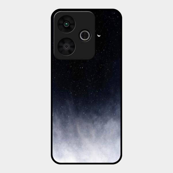 Moon Galaxy Glass Phone Case For Redmi 13 5G