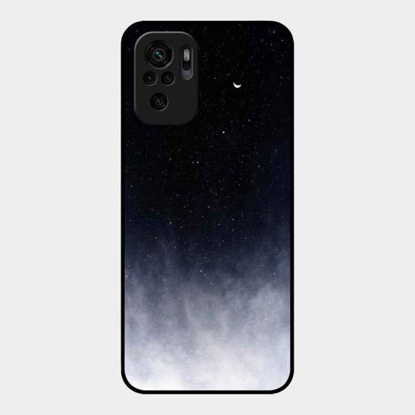 Moon Galaxy Glass Phone Case For Redmi Note 10