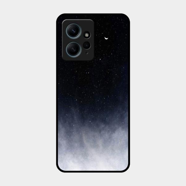 Moon Galaxy Glass Phone Case For Redmi Note 12 4G