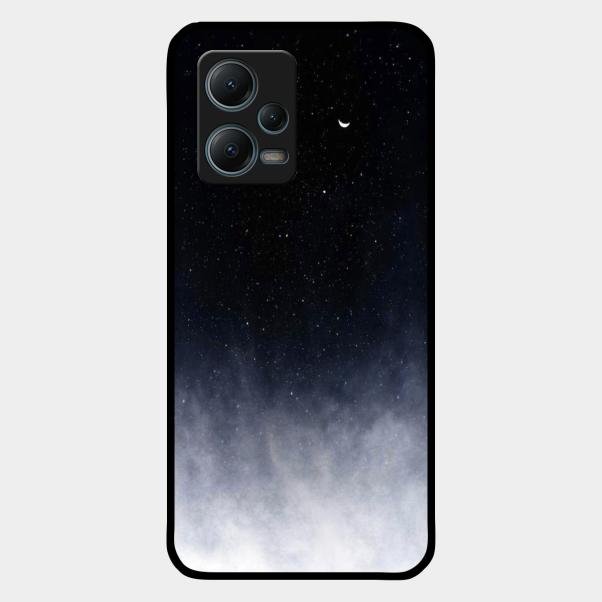 Moon Galaxy Glass Phone Case For Redmi Note 12 5G