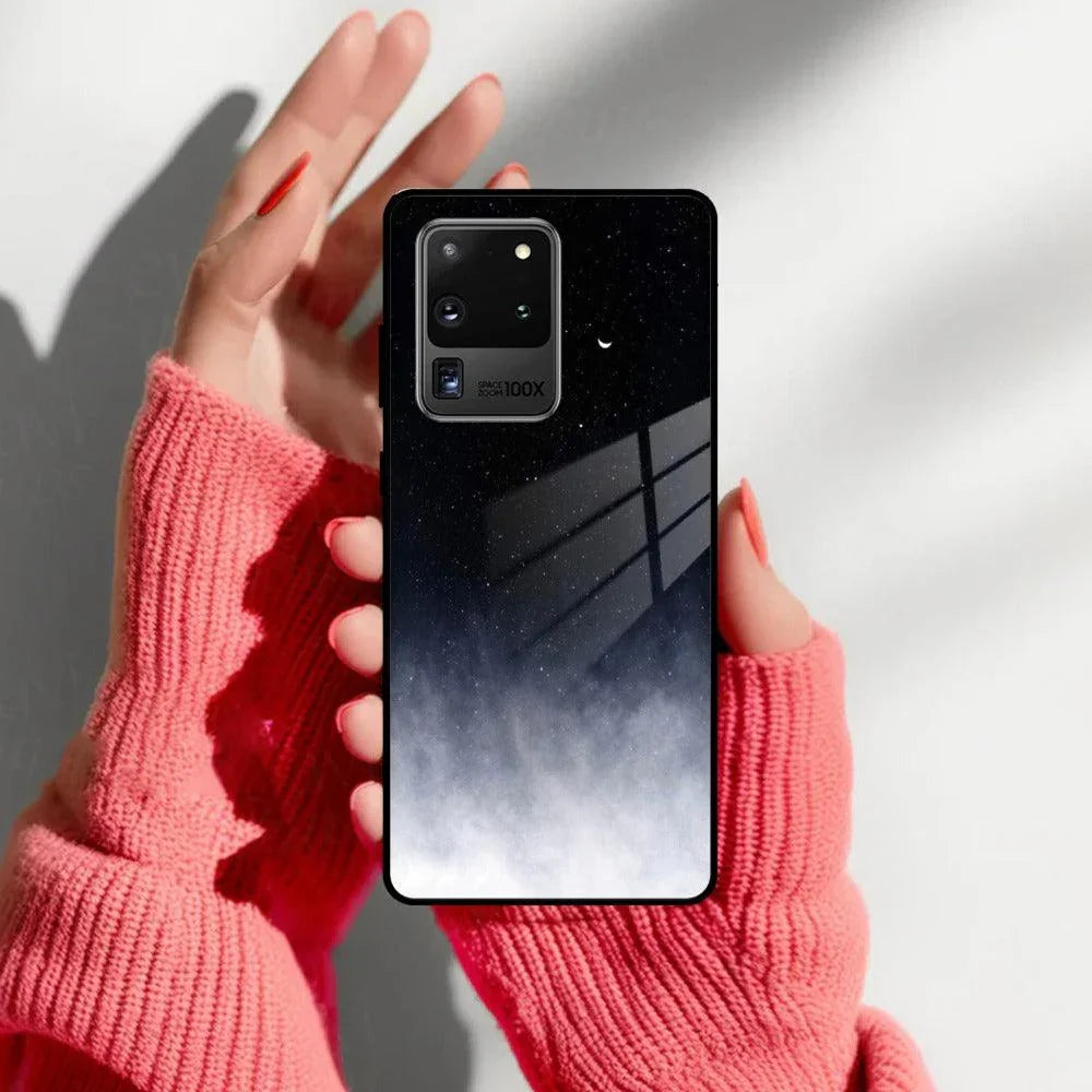 Moon Galaxy Glass Phone Case For Samsung - ShopOnCliQ