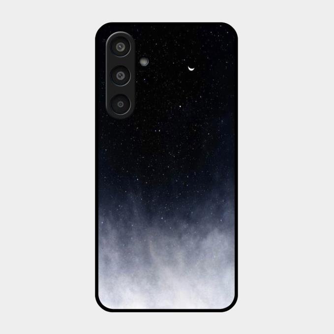 Moon Galaxy Glass Phone Case For Samsung Galaxy M35 5G