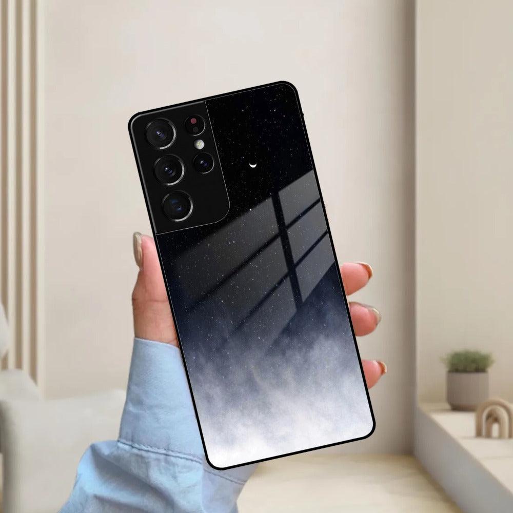 Moon Galaxy Glass Phone Case For Samsung