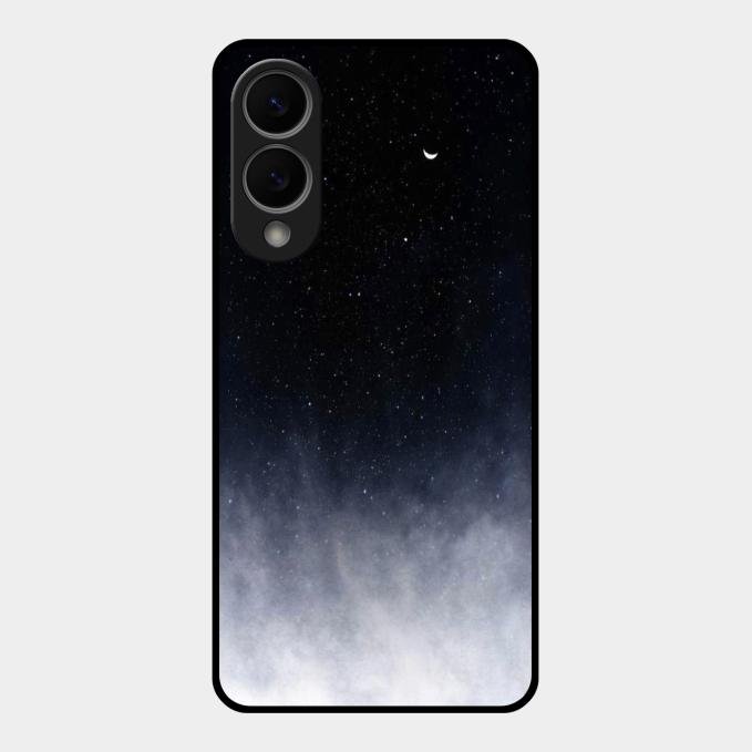 Moon Galaxy Glass Phone Case For Samsung Galaxy S25 Edge 5G