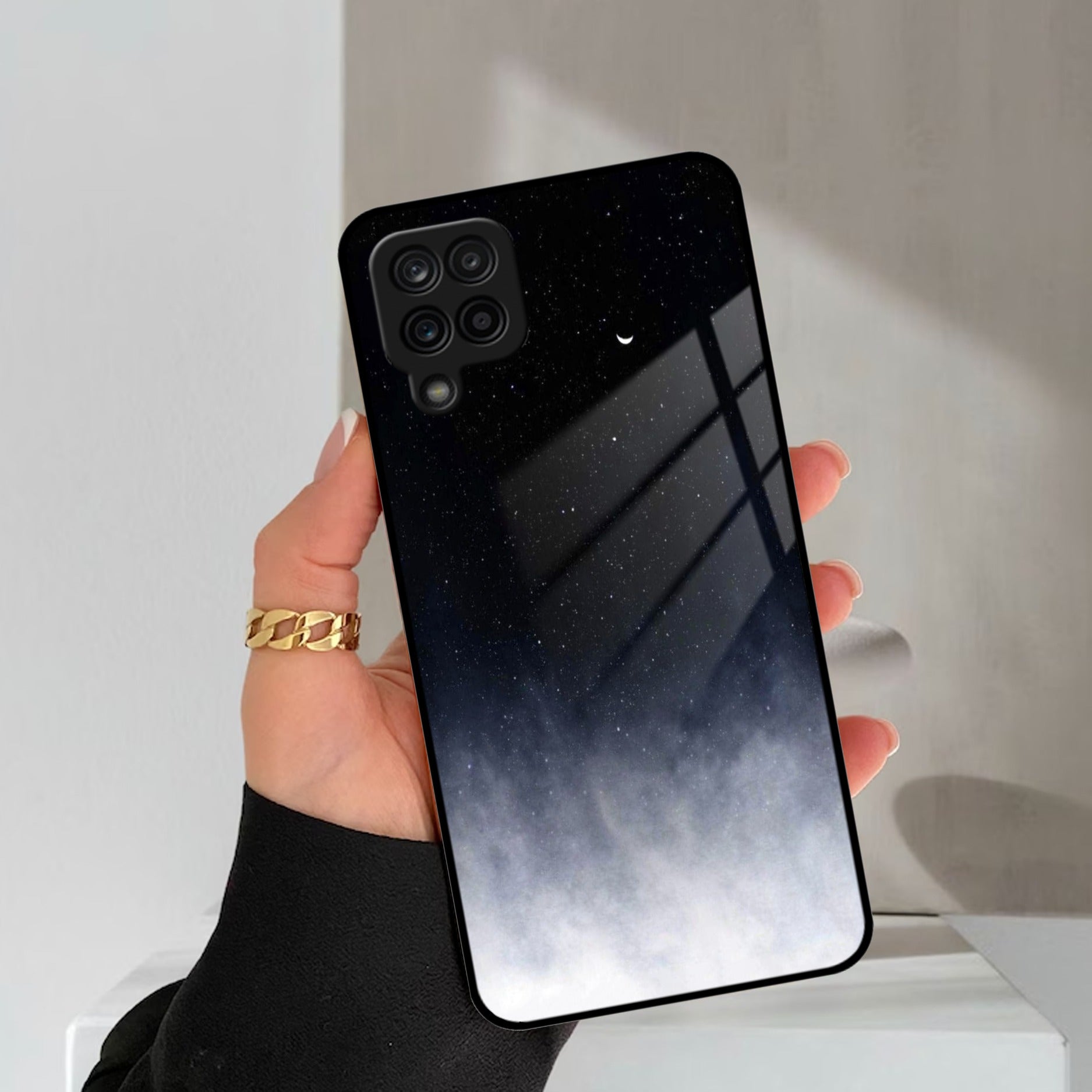 Moon Galaxy Glass Phone Case For Samsung Galaxy A42 5G