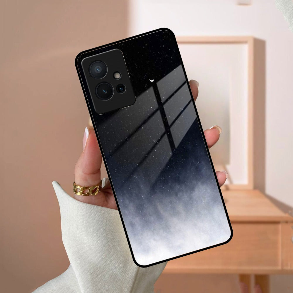 Moon Galaxy Glass Phone Case For Vivo