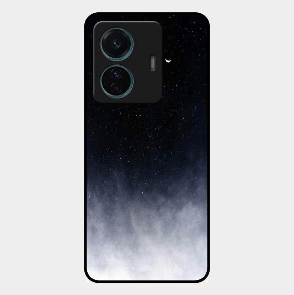 Moon Galaxy Glass Phone Case For Vivo T1 Pro 5G