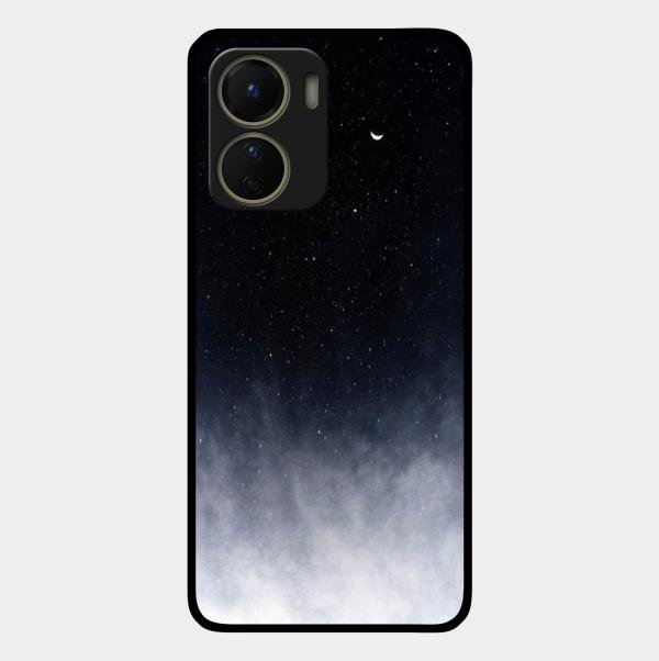 Moon Galaxy Glass Phone Case For Vivo T2X 5G