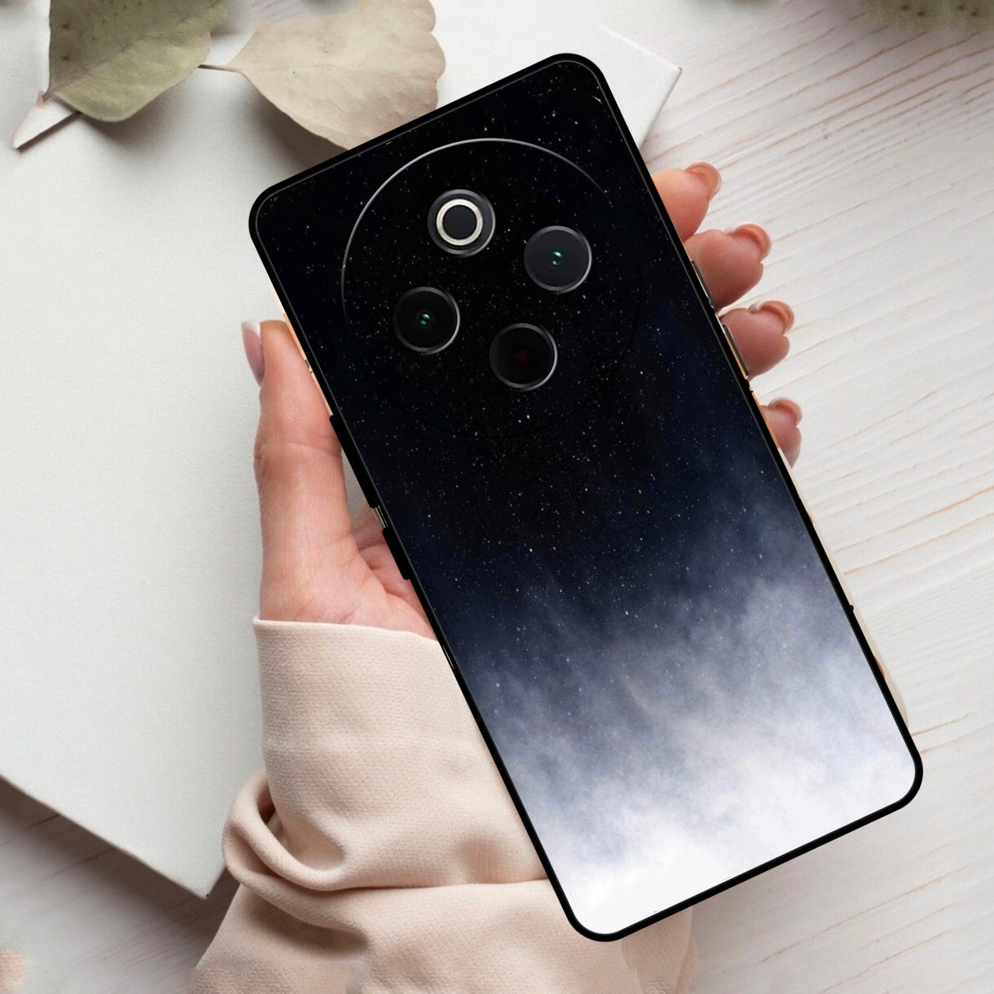 Moon Galaxy Glass Phone Case For Vivo
