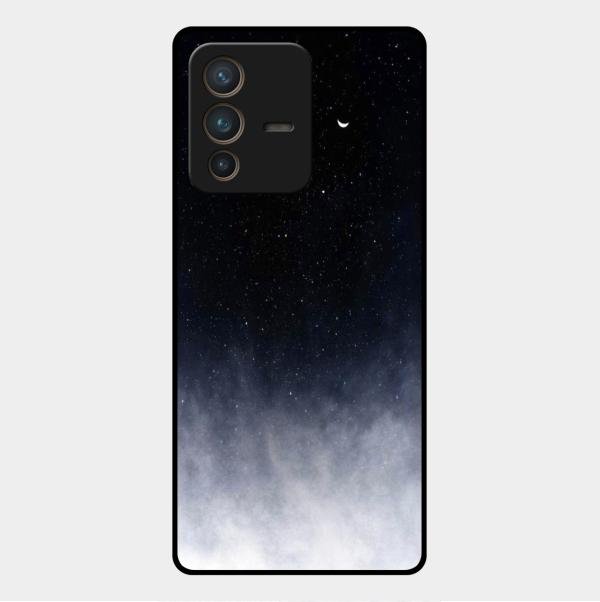 Moon Galaxy Glass Phone Case For Vivo V23 Pro 5G