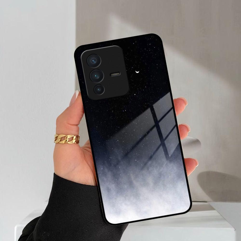 Moon Galaxy Glass Phone Case For Vivo
