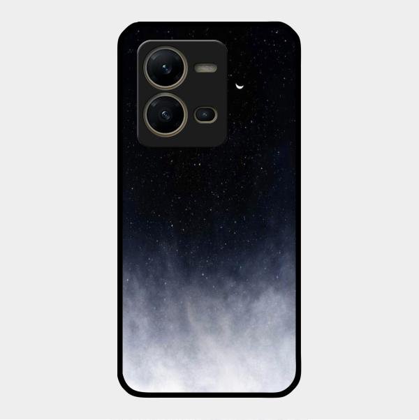 Moon Galaxy Glass Phone Case For Vivo V25 5G