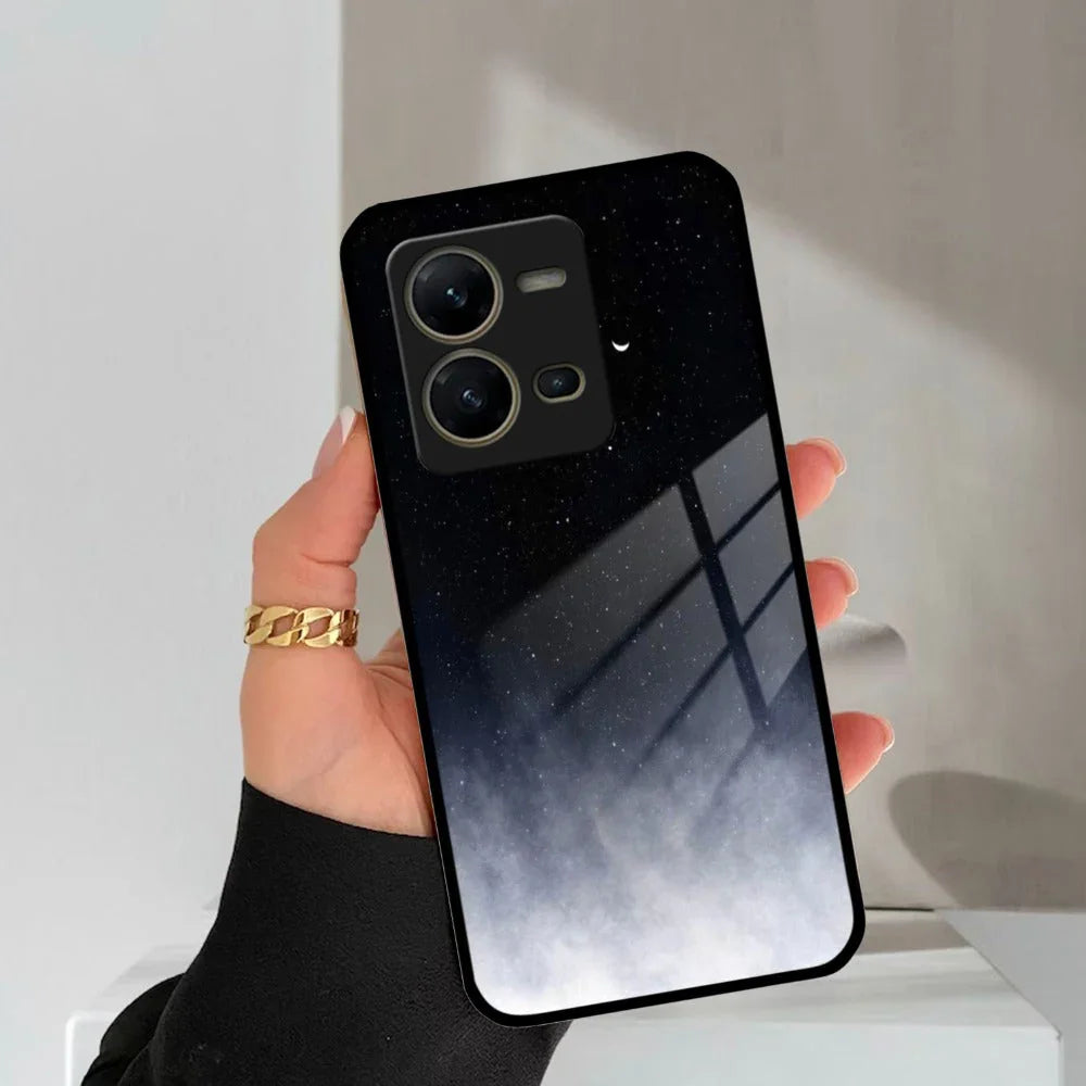 Moon Galaxy Glass Phone Case For Vivo - ShopOnCliQ