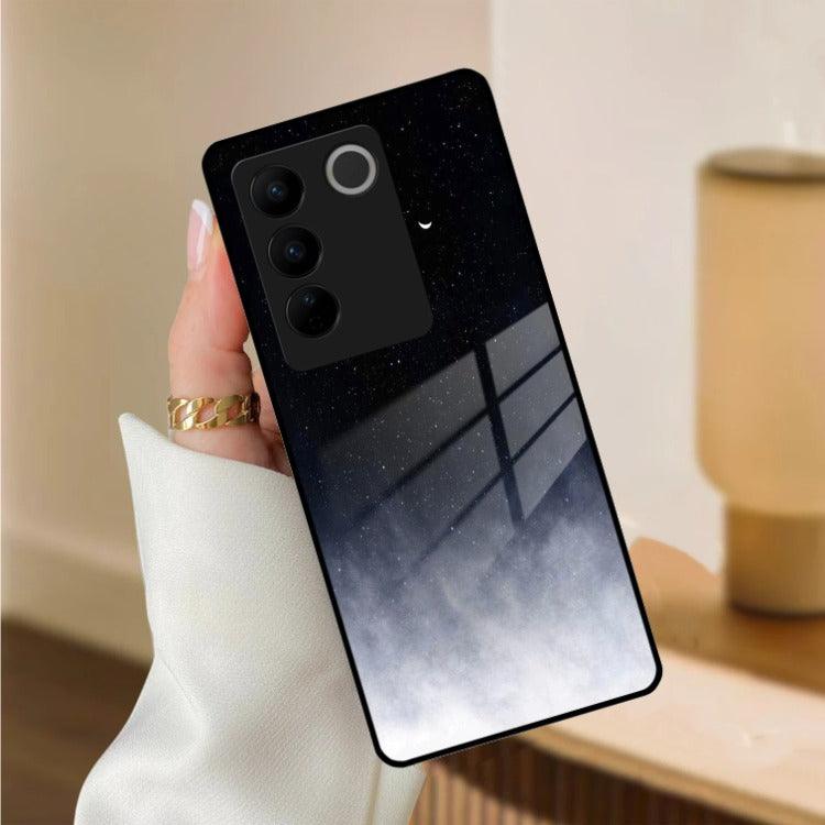 Moon Galaxy Glass Phone Case For Vivo