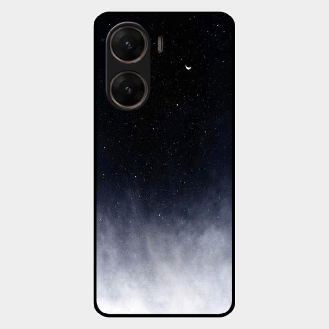 Moon Galaxy Glass Phone Case For Vivo V29E 5G