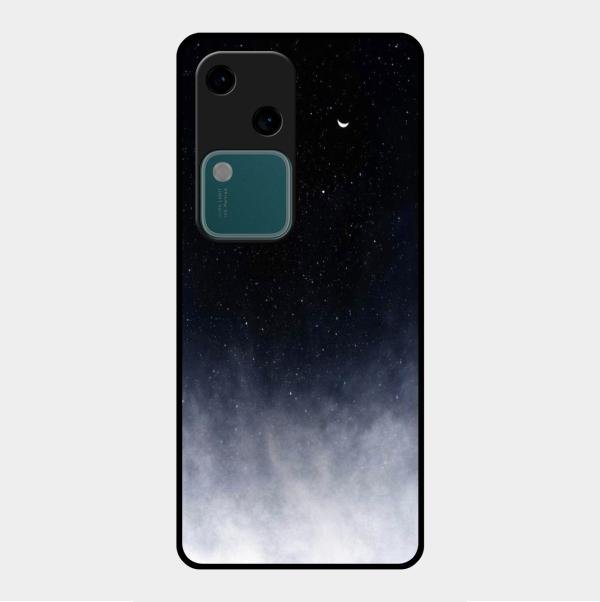 Moon Galaxy Glass Phone Case For Vivo V30 5G