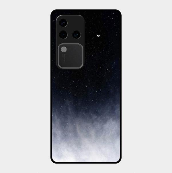 Moon Galaxy Glass Phone Case For Vivo V30 Pro 5G