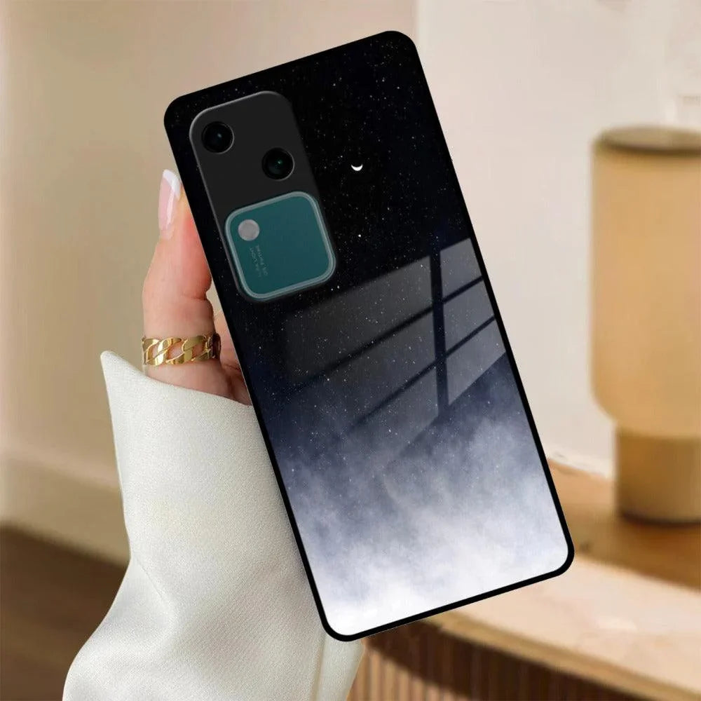 Moon Galaxy Glass Phone Case For Vivo - ShopOnCliQ