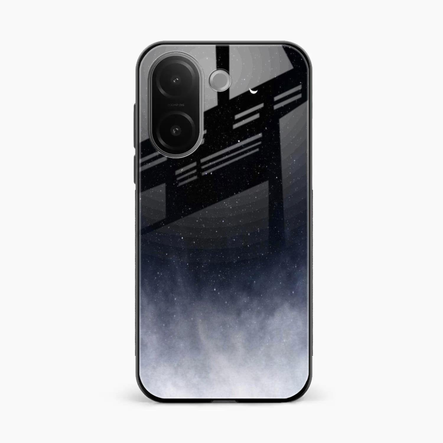 Moon Galaxy Glass Phone Case For Vivo V60e 5G
