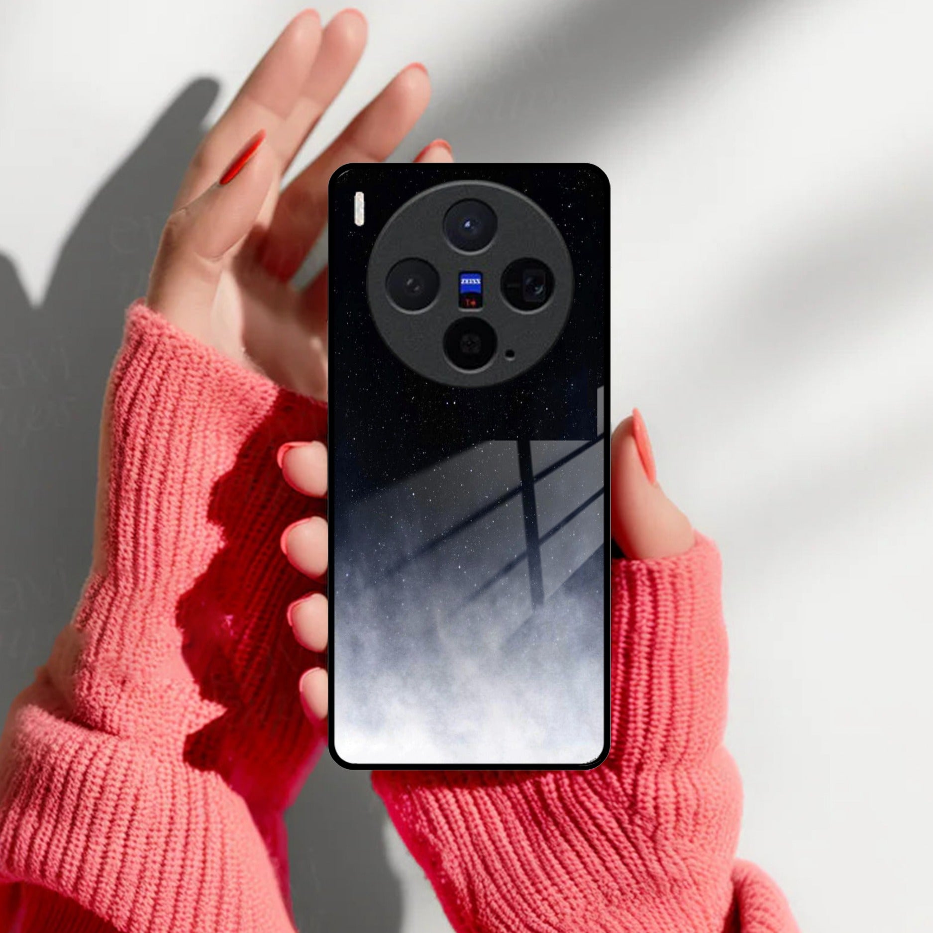 Moon Galaxy Glass Phone Case For Vivo